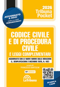Codice civile e di procedura civile 2026 e leggi complementari 