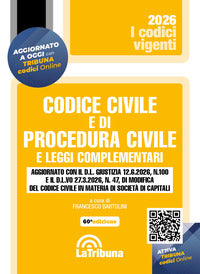 Codice civile e di procedura civile 2026 e leggi complementari 