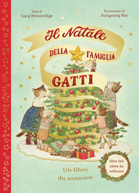 Natale della famiglia gatti - con alette da sollevare 