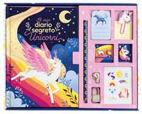 Diario segreto unicorni - il mio cofanetto segreto con 1 graffetta 1 matita 1 gomma 