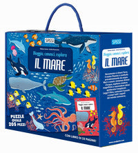 Viaggia conosci esplora il mare - puzzle ovale 205 pezzi + libro di 32 pagine ! 