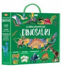 Mega atlante dei dinosauri - con 40 carte domanda - risposta + 4 modellini 3d 