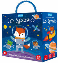 Spazio - libro + puzzle + 10 figure spaziali 