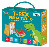 T-rex piglia tutto con 40 stickers con 44 carte 
