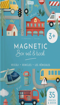 Veicoli vehicles les vehicules magnetic box set and book 