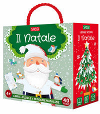Natale - libro + puzzle + 10 figure natalizie 