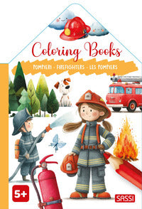 Pompieri firefighters les pompiers - colouring books 