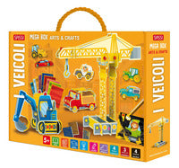 Veicoli - mega box arts and crafts con 4 fondali con 3 modelli 3d con 4 modellini 