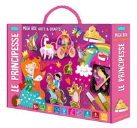 Principesse - mega box arts and crafts con 4 fondali con 6 modelli 3d 
