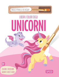 Libera i colori degli unicorni - con pennello ad acqua 