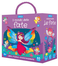 Mondo delle fate - qbox con 10 figure sagomate con puzzle 