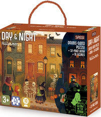 Halloween puzzle day & night con 40 pezzi con 10 sagome 