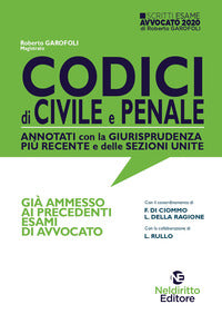 Codici civile e penale 2020 annotati con la giurisprudenza risolutiva piu' recente 