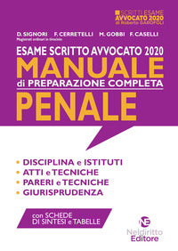 Penale manuale di preparazione completa esame scritto avvocato 2020 