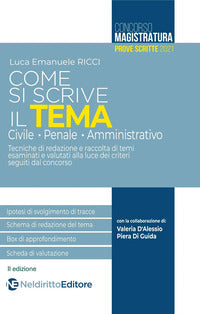 Come si scrive il tema - civile penale amministrativo 