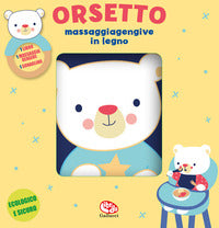 Orsetto - libri di stoffa con massaggiagengive in legno 
