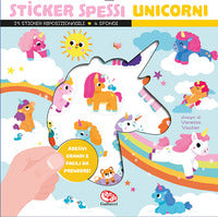 Unicorni sticker spessi con 25 stickers 