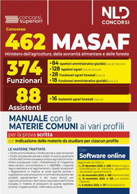 Concorso 462 masaf manuale con le materie comuni ai vari profili con espansione online 
