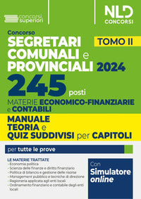 Concorso 245 segretari comunali e provinciali materie economico finanziarie manuale teoria e quiz 