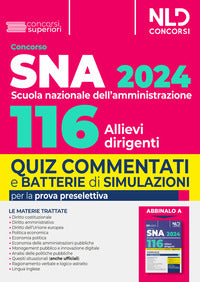 Concorso 116 allievi dirigenti sna scuola nazionale dell'amministrazione 2024 - quiz commentati 