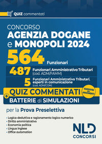 Concorso agenzia dogane e monopoli 2024 564 funzionari - quiz commentati 