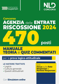 Concorso agenzia delle entrate riscossione 2024 - 470 posti manuale + test di verifica 