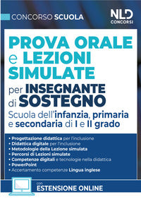 Prova orale e lezioni simulate per insegnante di sostegno - scuola dell'infanzia primaria e 
