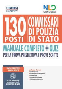 130 posti commissari di polizia di stato - manuale completo + quiz 