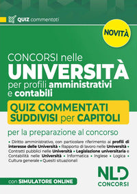 Concorsi nelle universita' per profili amministrativi e contabili - quiz commentati 