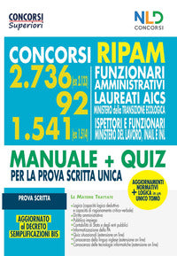 Concorsi ripam funzionari amministrativi laureati aics ispettori e funzionari 