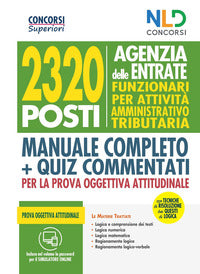 2320 posti agenzia delle entrate funzionari per attivita' amministrativo tributaria manuale + quiz 