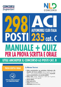 298 posti aci - manuale + quiz per la prova scritta e orale 