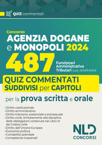 Concorso agenzia doganale e monopoli 2024 487 posti quiz commentati 