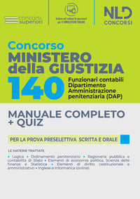 Concorso ministero della giustizia 140 funzionari contabili manuale completo + quiz 