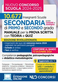 Nuovo concorso scuola 2024/2025 manuale con teoria e test di verifica 