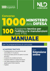 Concorso 1000 assistenti ministero della difesa manuale per 100 assistenti 100 assistenti tecnici 