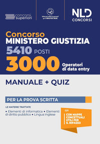 Concorso ministero giustizia 5410 3000 posti - manuale + quiz 
