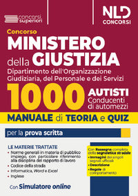 Concorso ministero della giustizia 1000 assistenti tecnici per l'edilizia e la manutenzione manuale 