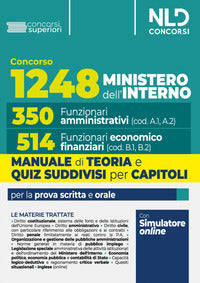 Concorso 1248 posti ministero dell'interno - 350 posti funzionario amministrativo 