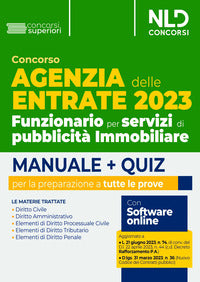 Concorso agenzia delle entrate 2023 - funzionario per servizi di pubblicita' immobiliare manuale 