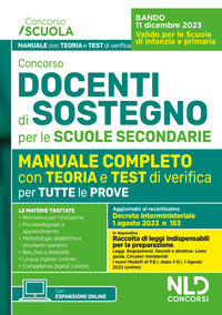 Concorso docenti di sostegno per le scuole secondarie - manuale completo con test di verifica 