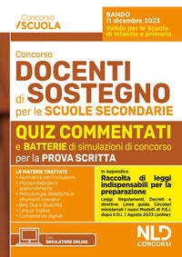 Concorso docenti di sostegno per le scuole secondarie - quiz commentati di verifica 