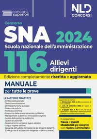 Concorso sna scuola nazionale dell'amministrazione 2024 - 116 allievi dirigenti manuale 