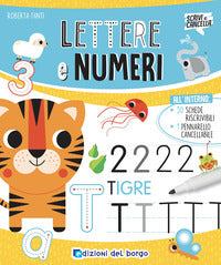 Lettere e numeri - 50 schede riscrivibili 1 pennarello cancellabile 