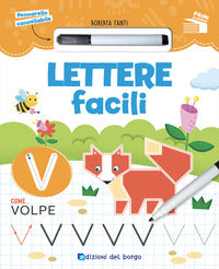 Lettere facili con pennarello cancellabile 
