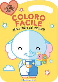 Elefante - coloro facile senza uscire dai contorni 