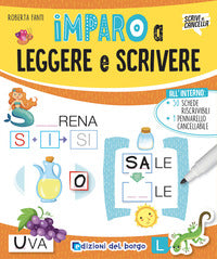 Imparo a leggere e scrivere - con pennarello cancellabile con 50 schede riscrivibili 