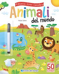 Animali del mondo - attacca scrivi cancella 
