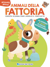 Animali della fattoria - animali pazzi con adesivi 
