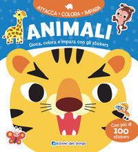 Animali gioca colora e impara con gli stickers 
